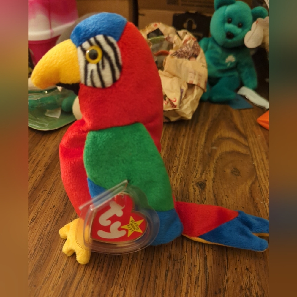 Jabber the parrot beanie baby